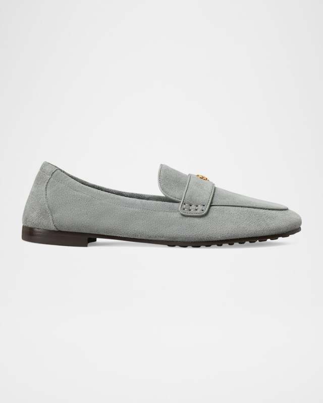 Logo Suede Ballet Loafers